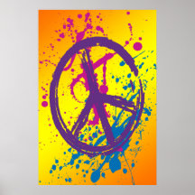 POSTER DE LA SALPICADURA DE LA PINTURA DEL SIGNO D