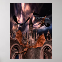 Poster de los dragones que lucha