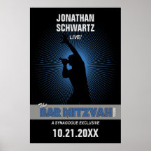 Poster de Mitzvah de la barra de la estrella del r