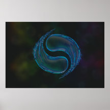 Poster de Ying Yang del agua