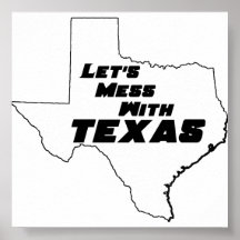 Poster del blanco de Tejas
