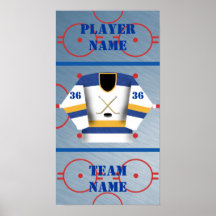 Poster del jersey del jugador de hockey