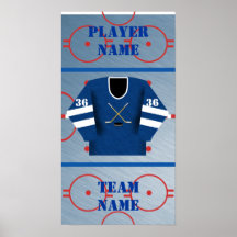 Poster del jersey del jugador de hockey