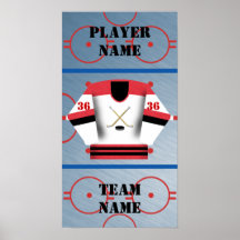 Poster del jersey del jugador de hockey