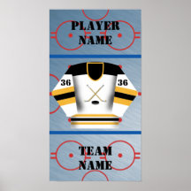 Poster del jersey del jugador de hockey
