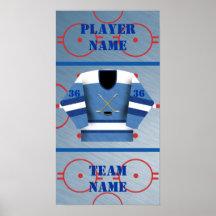 Poster del jersey del jugador de hockey