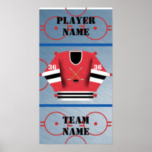 Poster del jersey del jugador de hockey