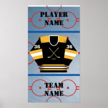 Poster del jersey del jugador de hockey