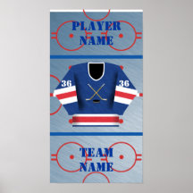 Poster del jersey del jugador de hockey