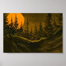 Poster del paisaje del país