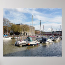 Poster del puerto de Bristol con Arnolfini 28" x20