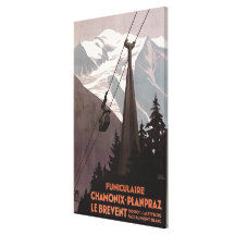 Poster del teleférico de Funiculaire Le Brevent Impresión En Lona