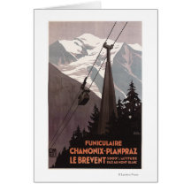 Poster del teleférico de Funiculaire Le Brevent Felicitación