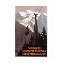 Poster del teleférico de Funiculaire Le Brevent Postales