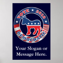 Poster Democratic de 2010 personalizados del voto
