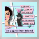 Poster - Diamonds & Martinis, a girl's best friend posters