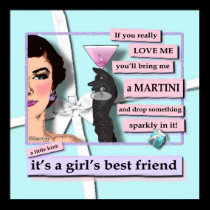 Poster - Diamonds & Martinis, a girl's best friend posters