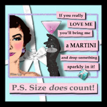 Poster - Diamonds & Martinis, Size counts posters