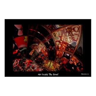 Poster Digital Abstract Art Inside The Bowl print