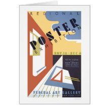 Poster Exhibition 1939 WPA Greeting Card