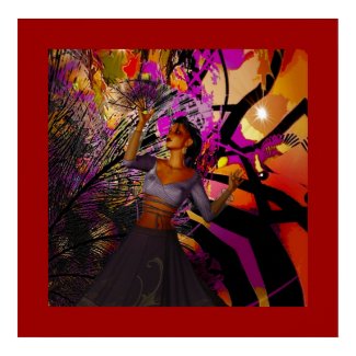 Poster Fantasy Art Fan Dancer print