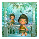 Poster Fantasy Art Little Fairy Girls print