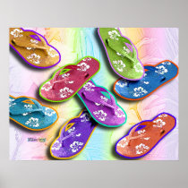 Poster - Fine Art Flip Flops Pop Art