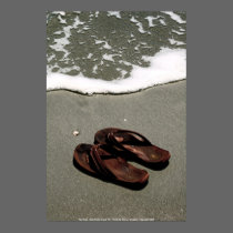 POSTER-  Flip Flops - Bald Head Island, NC - P... posters