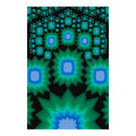 Poster: Fractal Explosions: Trippy: Blue Green posters