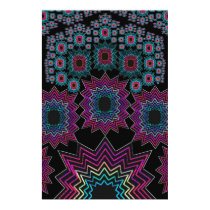 Poster: Fractal Explosions: Trippy: Purple Green posters