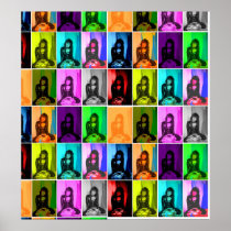 poster goth girl rainbow