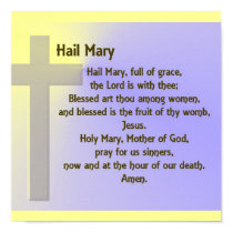 Poster-Hail Mary Prayer posters by HolyWords Poster-Hail Mary Prayer posters