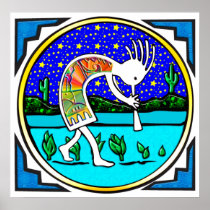 Poster: Kokopelli Under the Stars