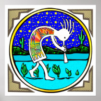 Poster: Kokopelli Under the Stars