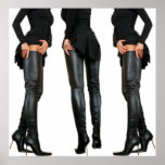 Poster Leather Thigh High Boot Models - Binder
