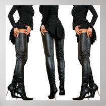 Poster Leather Thigh High Boot Models - Binder