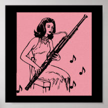 Poster-Love the Arts-Lady Playing Bassoon