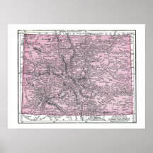 Poster:  Map of Colorado, 1921