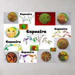 poster martial arts capoeira kicks