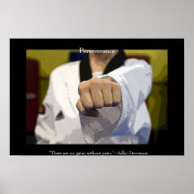 Poster medio del sacador de los artes marciales