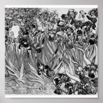 Poster-Monochrome-Van Gogh-Irises