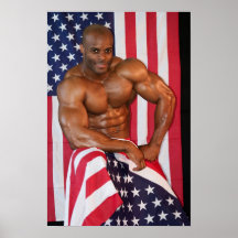 Poster, Morris Mendez, American Flag