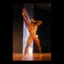 Poster, Morris Mendez, Bodybuilder with a rose posters