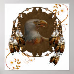 Poster Native American Eagle Design Poster