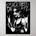 Poster negro del metal