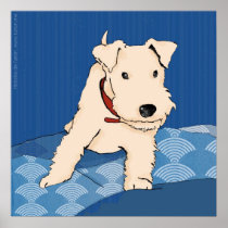 Poster Nougat on the bed