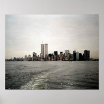 POSTER NYC~ In Memoriam ~ Twin Towers in Distance