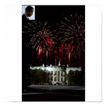 poster OBAMA FIREWORKS AT THE WHITE HOUSE posters