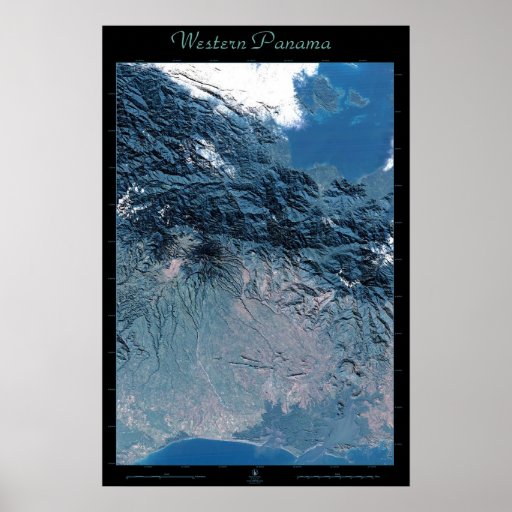 Poster occidental del satélite de Panamá