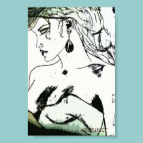 Poster of a woman, side profile posters